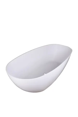 Bon Marché Zeza Arte baignoire autoportante - 160x80cm - solid surface - blanc mat