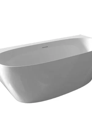 Acheter Direct Zeza Cheb Baignoire semi-îlot - 170x80cm - siphon - acrylique - Blanc mat