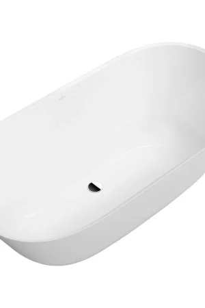 Acheter En Ligne Villeroy & Boch theano Baignoire îlot 75x50.6x48cm ovale quaryl Blanc mat