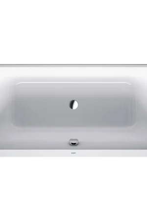 Duravit HappyD 2 baignoire encastrée en matière synthétique acrylique rectangulaire avec 2 appuis-tête 180x80x46cm blanc Nouvelle Collection