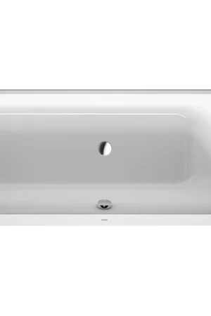 Top Vente Duravit HappyD 2 baignoire encastrée en matière synthétique acrylique rectangulaire avec soutien dorsal à droite 170x70x46cm sans pieds blanc