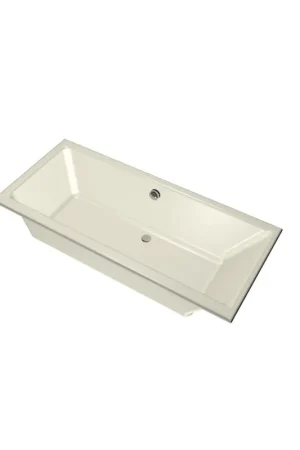 Xenz Kristal Baignoire - 170x75x48 - bonde Centrale - acrylique - pergamon Pas Cher