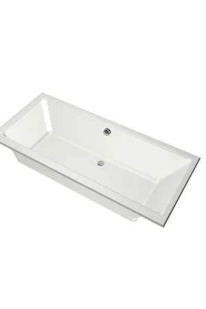 Commander Vite Xenz Kristal Baignoire - 180x80x48 - bonde Centrale - acrylique - blanc mat