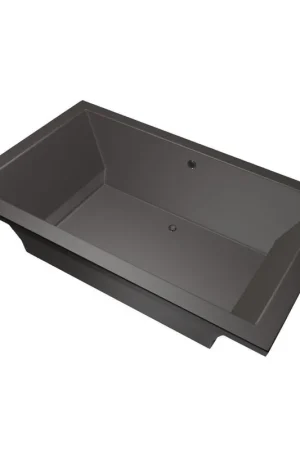 Xenz Society Baignoire Duo - 190x120x53 - bonde Centrale - acrylique - anthracite Promotion Saisonnière