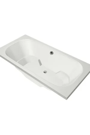 Authentique Xenz Tanga Baignoire duo - 180x90x51 - bonde centrale - acrylique - blanc mat