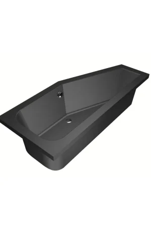 Achetez Aujourd'hui Xenz Lagoon Baignoire d‘angle - 170x75x48 - bonde Centrale - Droite - Compact - acrylique - ebony