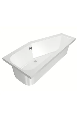 Xenz Lagoon Baignoire d‘angle - 160x75x48 - bonde Centre - Droite - Compact - acrylique - blanc Commande En Gros