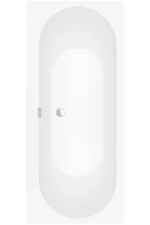 Villeroy & Boch Oberon 2.0 baignoire duo en matériau de synthèse Quaryl rectangulaire 170x75x47cm - incl. pieds et combinaison vidage/trop-plein blanc mat Réduction