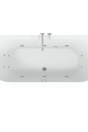 Affaire À Saisir Riho Easypool 3.1 Carolina baignoire balnéo 190x80cm droite hydro 6+4+2 commande pneumatique pieds et bonde inclus blanc