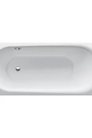 Bette Comodo baignoire tôle d‘acier rectangulaire avec trop-plein à l‘avant et côté pieds droit 170x75x45cm blanc Bon Plan