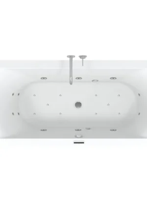 Commander Maintenant Riho Easypool 3.1 Lima baignoire balnéo droite 170x75cm hydro 6+4+2 aéro 10 couleur haut-parleur commande tactile incl. pieds et bonde blanc