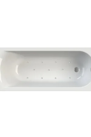 Vente Directe Riho Easypool 3.1 Miami Baignoire Balnéo - 170x70cm - réglage airo pneumatique droite - avec piétement et vidage - blanc brillant