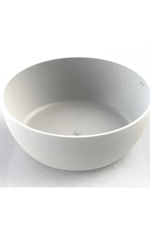 Arcqua Cusco Baignoire îlot ronde 153cm mat blanc Acheter En Ligne