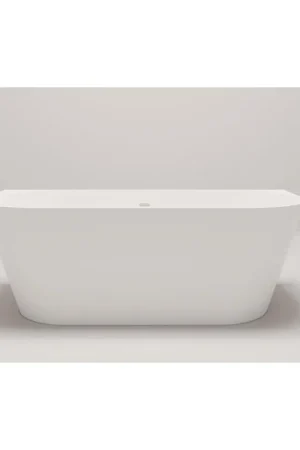 Crosstone by Arcqua Evi solid surface demi-baignoire autoportante 180x80x57 mat blanc Prix Bas