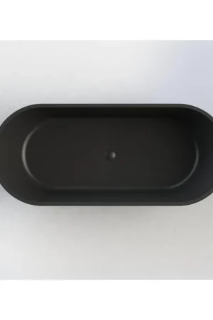 Arcqua Pinto Baignoire îlot 160x70 mat noir Offre Limitée