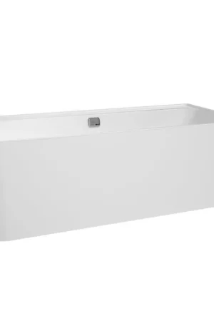 Villeroy & Boch Collaro baignoire semi-autoportante semi-autoportante - 180x80cm - rectangulaire trop-plein chrome Acrylique Blanc Brillant Expédition Rapide