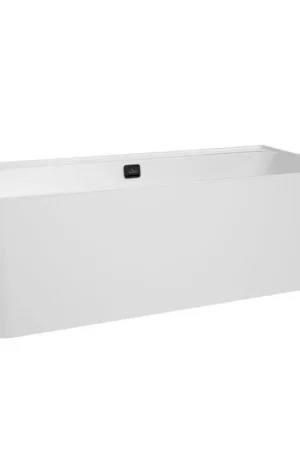 Villeroy & Boch Collaro bain semi-autoportant bain semi-autoportant - 180x80cm - rectangulaire trop-plein noir mat Acrylique Blanc Brillant Must-Have
