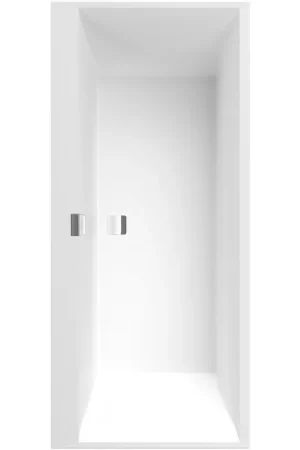 Villeroy & Boch Squaro Edge baignoire duo en matériau de synthèse Quaryl rectangulaire 190x90x45cm - incl. pieds et ensemble vidage/système de trop-plein blanc mat Promotion Saisonnière