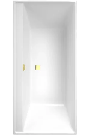 Villeroy & Boch Collaro baignoire double encastrée en matière synthétique acrylique rectangulaire 190x90x47cm - or/blanc alpin UBA199COR2JV01 Prix Cassé