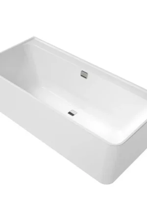 Villeroy & Boch Collaro baignoire d’angle semi-autoportante - 180x80cm - rectangulaire angle gauche trop-plein Or Acrylique Brillant Blanc Prix Choc