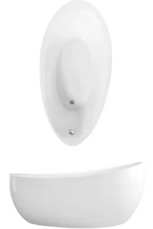 Villeroy & Boch Aveo Baignoire ovale avec panneau 190x95cm quaryl avec vidange Blanc Achetez Aujourd'hui