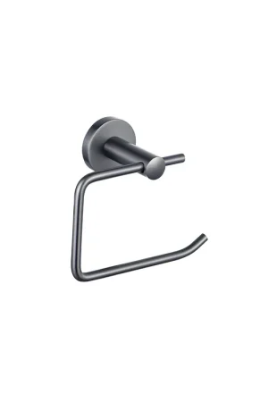 Authentique Fortifura Calvi porte-rouleau de toilette sans couvercle rond en Gunmetal PVD brossé