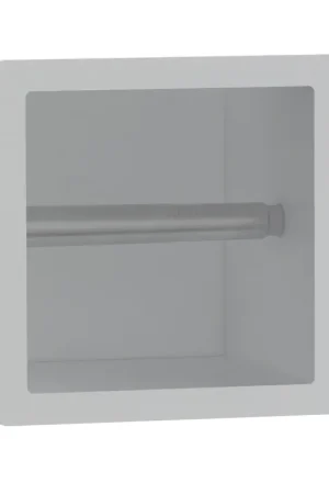 Soldes Fortifura Calvi Porte-rouleau de papier toilette - encastré - 17,3x17,3x15,3cm - Blanc mat