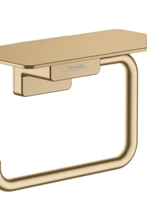 Seulement Aujourd'hui Hansgrohe Addstoris porte-rouleau WC avec tablette bronze brossé