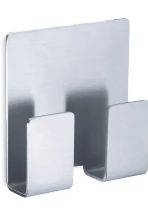 Achetez Aujourd'hui Zack Appeso double patère porte-serviettes H5.8cm L5.5cm autocollante inox mat satiné