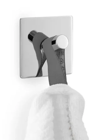 Zack Peco patère 4.2x4.2cm carrée auto-adhésive Inox poli brillant Expédition Rapide