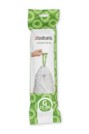 Brabantia PerfectFit Sac poubelle - fermeture à cordon - code G - 23-30 litres - 10 pièces/rouleau Achat Immédiat