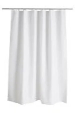 Acheter En Ligne Nemo Rideau de douche PEVA plastique souple 0,3 mm d‘épaisseur 1800 x 1800 mm blanc opaque 12 oeillets sans anneaux sans barre