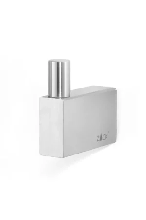Zack LINEA Patère - 5x5x1cm - simple - inox mat brossé Vente Directe