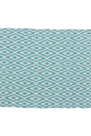 Differnz Brighton Tapis de bain 100% coton Bleu blanc 50 x 80 cm Haute Qualité
