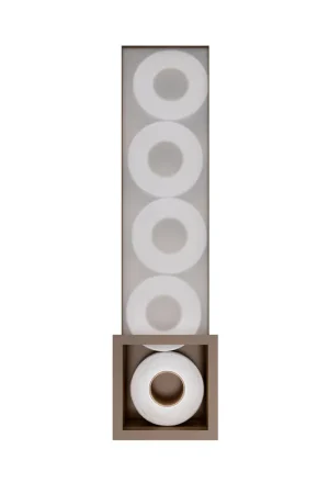 Expédition Rapide Hotbath &MORE Réserve de rouleaux encastrée - 16x60x14cm - pour 6 rouleaux - Tuscan bronze