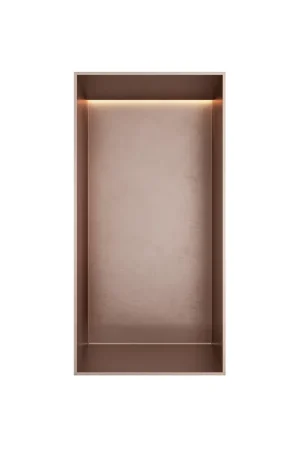 Achetez Aujourd'hui Hotbath &MORE Boîte encastrée ou niche encastrée - 30x15x10 - sans cadre + LED - cuivre brossé PVD