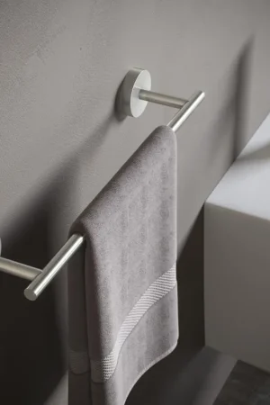 Certifié Hotbath Archie porte-serviettes 34 cm inox