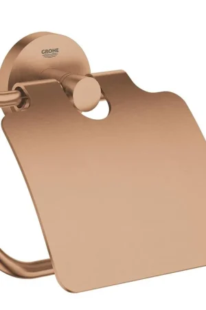 Soldes GROHE Essentials dérouleur de papier toilette avec couvercle brushed warm sunset