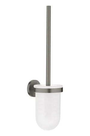 Commander Vite GROHE Essentials Porte-balai de WC - montage murale - ronde - ouvert - brushed hard graphite