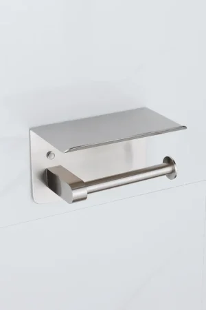 Expédition Rapide Fortifura Calvi Porte-rouleau papier WC - avec plateau - inox brossé