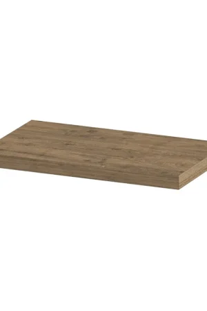 Dernier Modèle INK 35d étagère murale - 60x35x3.5cm - bord avant chanfreiné - pour niche - MFC chêne naturel