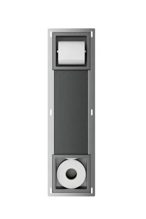 Seulement Aujourd'hui Xellanz Rocko porte-rouleau de toilette sans couvercle et porte-rouleau de réserve encastré gunmetal