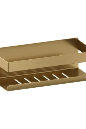 Brauer Etagère de douche - 23x8cm - Or brossé Réduction