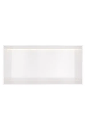 Expédié Aujourd'hui Hotbath &MORE Boîte d‘encastrement ou niche encastrée - 30x60x10 - avec LED IP44 - Blanc mat