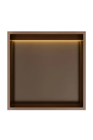 Seulement Aujourd'hui Hotbath &MORE Boîte encastrée ou niche murale - 30x30x10 - avec LED IP44 - Tuscan bronze