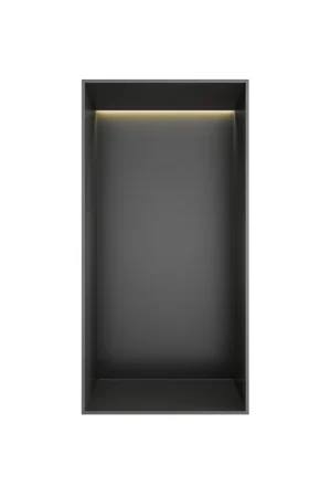 Affaire À Saisir Hotbath &MORE Boîte encastrée ou niche encastrée - 30x15x10 - sans cadre + LED - Gunmetal brossé PVD