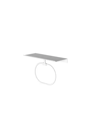 Acheter En Ligne Hotbath &MORE Anneau porte-serviette - pour tablette de la série - Blanc mat