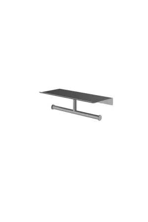 Super Prix Hotbath &MORE Porte-rouleau double - pour tablette de la série - Gunmetal brossé PVD