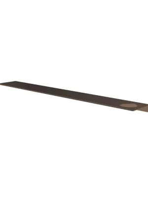 Expédition Rapide Hotbath &MORE Tablette - 80cm - rails de fixation inclus - 1 découpe - pour distributeur de savon ou gobelet - Tuscan bronze