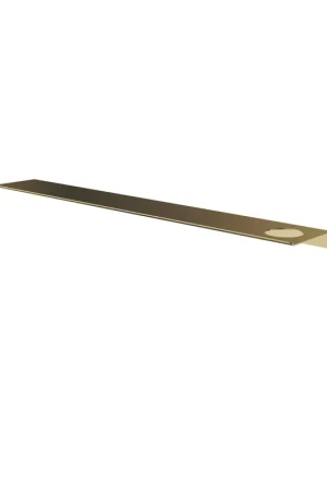 Bon Plan Hotbath &MORE Tablette - 80cm - y compris rails de fixation - 1 découpe - pour distributeur de savon ou gobelet - Laiton brossé PVD